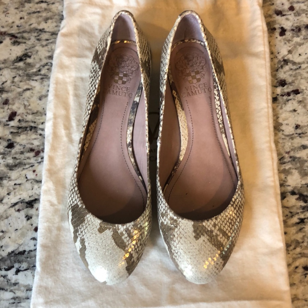 Vince Camuto Snakeskin Flats
